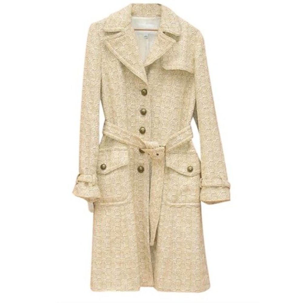Banana Republic yellow tweed jacket spring jacket